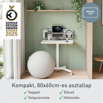 Leitz Ergo kisméretű fehér ülő-álló asztal
