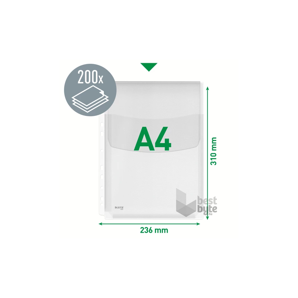 Leitz Jumbo A4 lefűzhető füllel 5db/cs genotherm