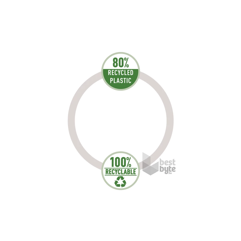 Leitz Recycle A4 PP piros 3-pólyás mappa