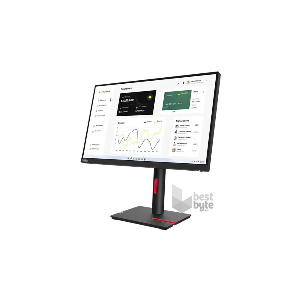 Lenovo 23" ThinkVision T23I-30 FHD IPS HDMI/DP/VGA/USB WLED monitor