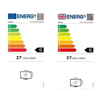 Lenovo 27" ThinkVision T27h-30 QHD IPS HDMI/DP/USB-C monitor