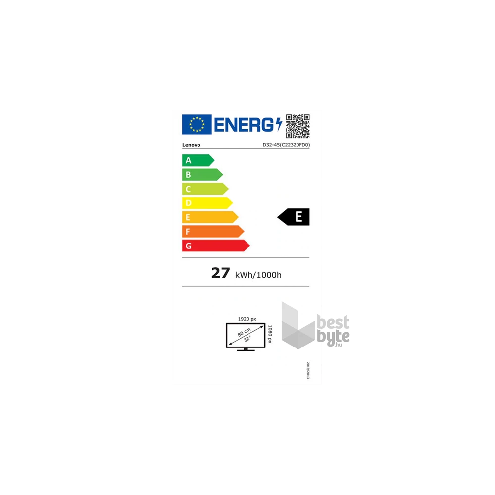 Lenovo 31,5" D32-45 FHD VA HDMI/DP WLED monitor