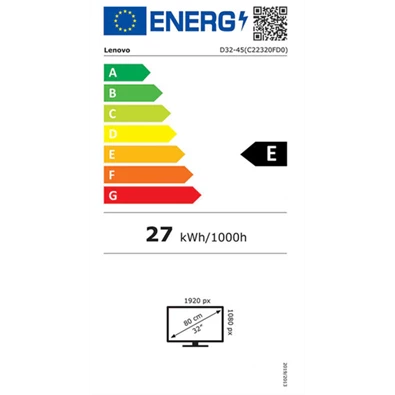 Lenovo 31,5" D32-45 FHD VA HDMI/DP WLED monitor