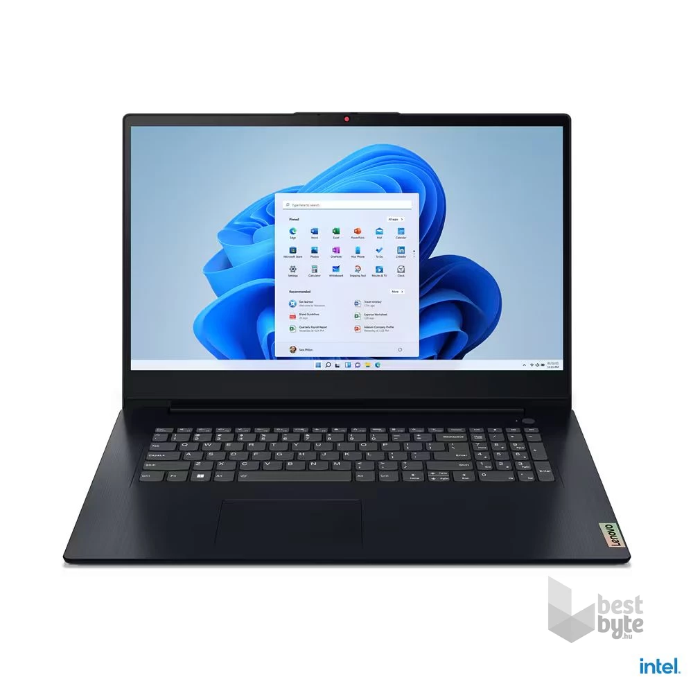Lenovo IdeaPad 3 17IAU7 laptop (17,3"FHD/Intel Core i5-1235U/Int.VGA/16GB RAM/512GB) - kék