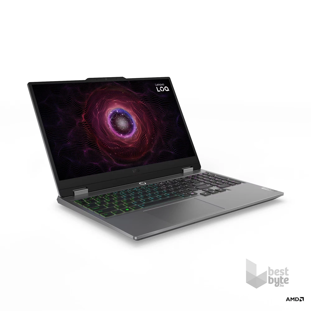 Lenovo LOQ 15ARP9 laptop (15,6"FHD/AMD Ryzen 5 7235HS/RTX 3050 6GB/24GB RAM/512GB/FreeDOS) - szürke