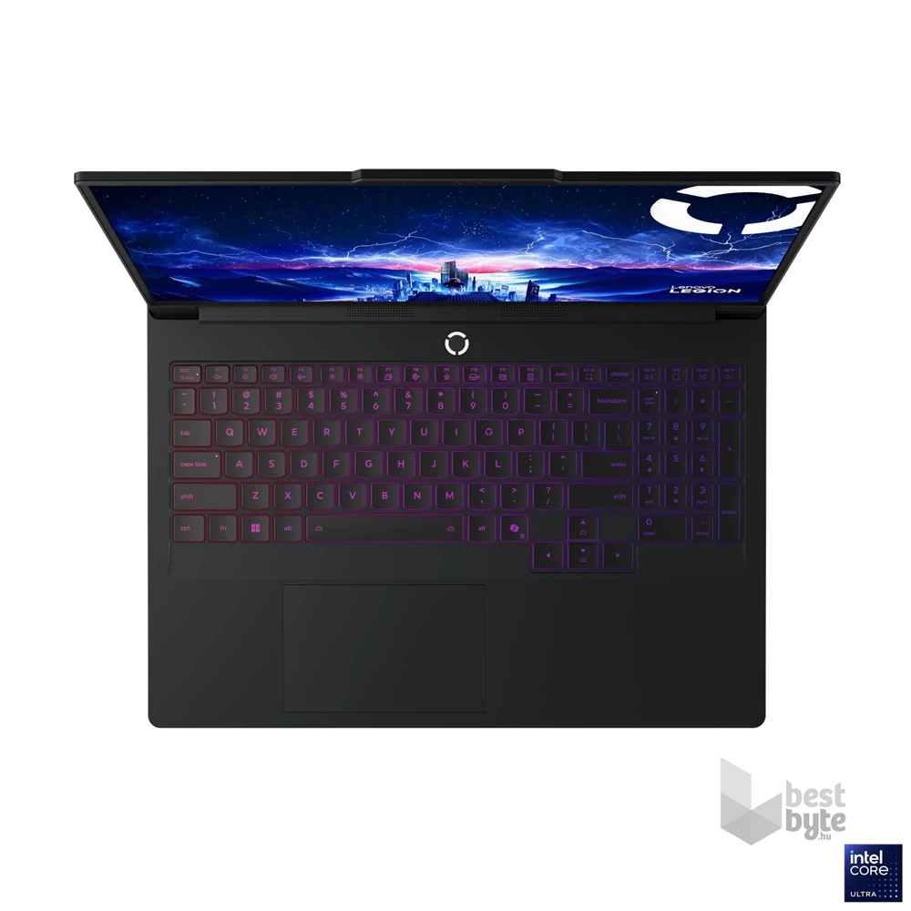 Lenovo Legion Pro 7 16IAX10H laptop (16"WQXGA/Intel Core Ultra 9 275HX/RTX 5080/64GB RAM/2TB/FreeDOS) - fekete