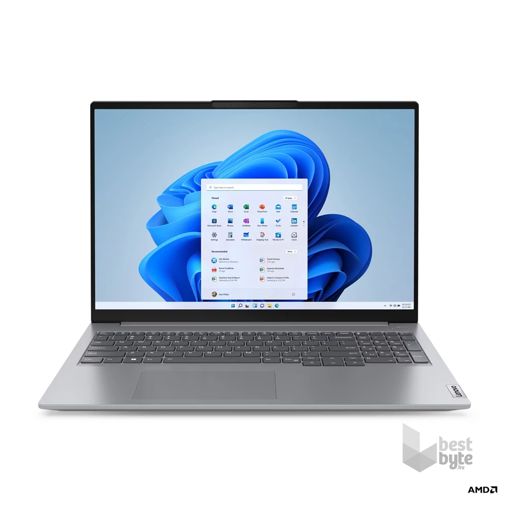 Lenovo ThinkBook 16 G6 21KK007SHV laptop (16"WUXGA/AMD Ryzen 5 7430U/Int.VGA/16GB RAM/512GB) - szürke