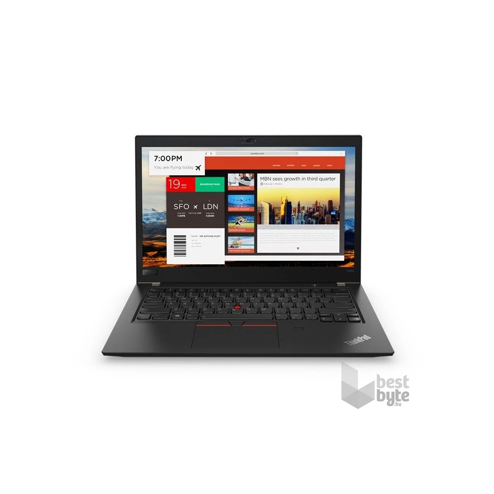 Lenovo ThinkPad T480s laptop (14,1"FHD Touch/Intel Core i5-8350U/Int.VGA/12GB/256GB/Win11 Pro/Használt A) - fekete