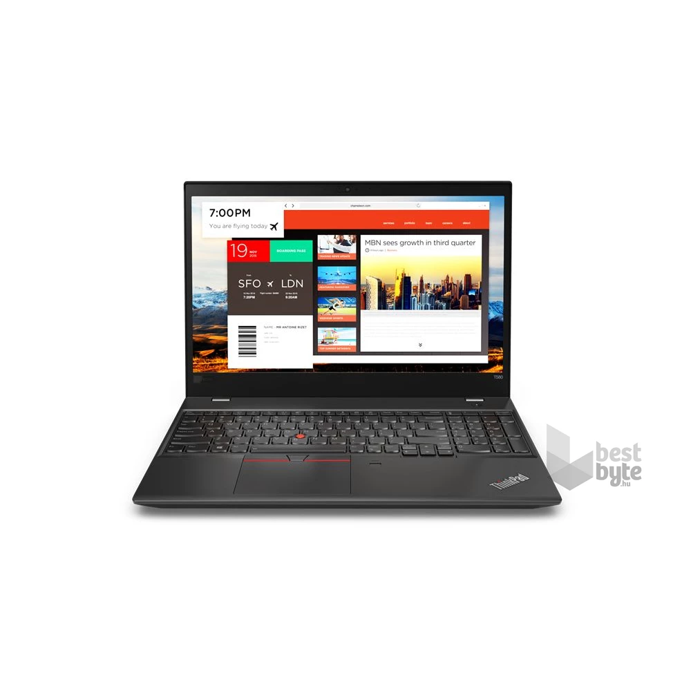 Lenovo ThinkPad T580 laptop (15,6"FHD/Intel Core i5-8250U/Int.VGA/8GB/512GB/Win11P/Felújított A,batteryCARE+) - fekete