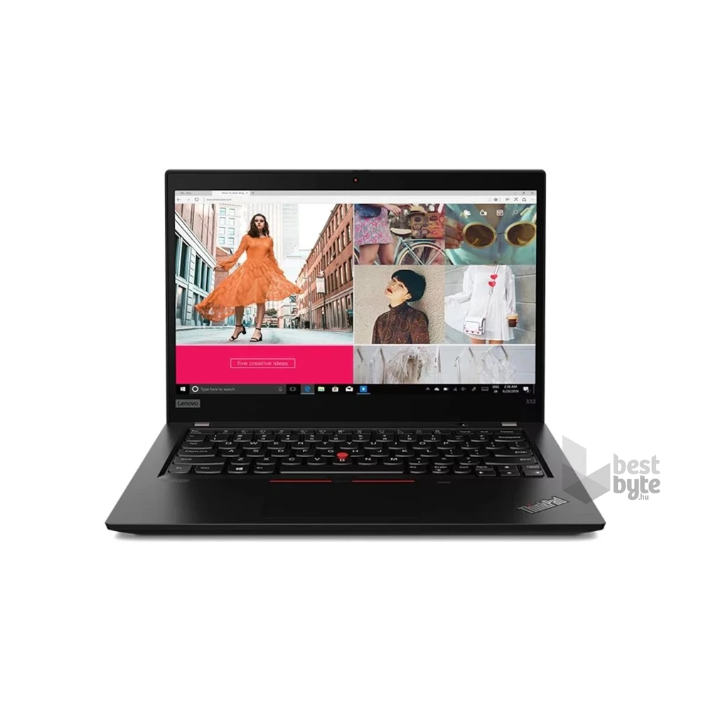 Lenovo ThinkPad X13 13"FHD Intel Core i5-10gen/16GB/256GB/Int.VGA/Win Pro COA/fekete laptop (Használt A)