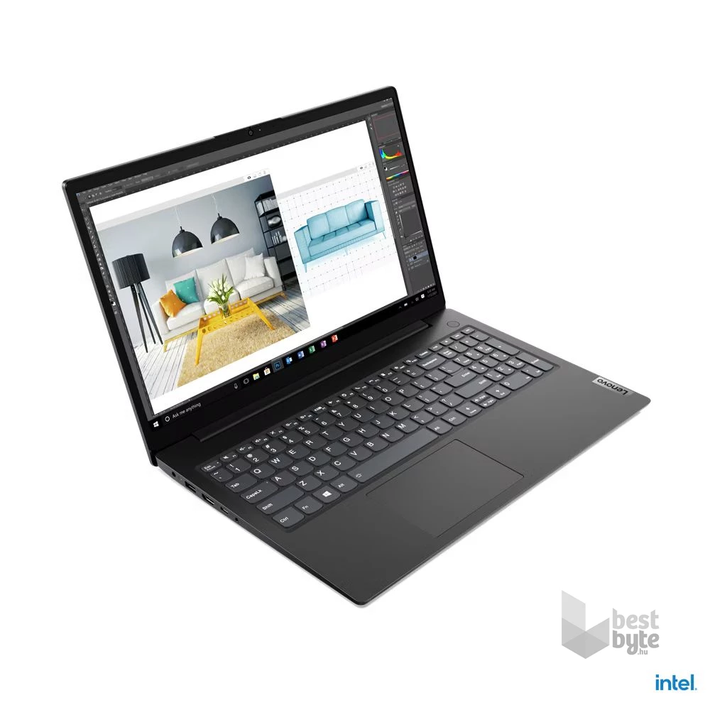Lenovo V15 G2 IJL laptop (15,6"FHD/Intel Celeron N4500/Int.VGA/8GB RAM/256GB/FreeDOS) - fekete