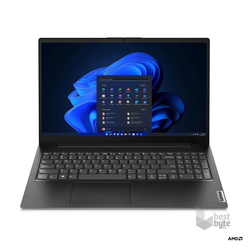 Lenovo V15 G4 AMN 15,6"FHD/AMD Ryzen 5 7520U/8GB/256GB/Int.VGA/FreeDOS/fekete laptop (Újszerű)