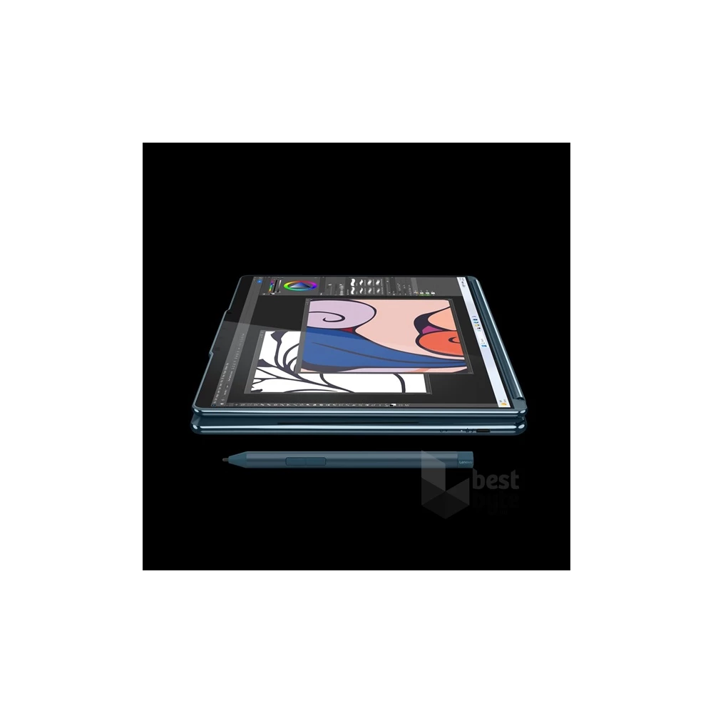 Lenovo Yoga Book 9 13IMU9 laptop (13,3"2,8K Touch/Intel Core Ultra 7 155U/Int.VGA/16GB RAM/512GB/Win11 Pro) - kékeszöld