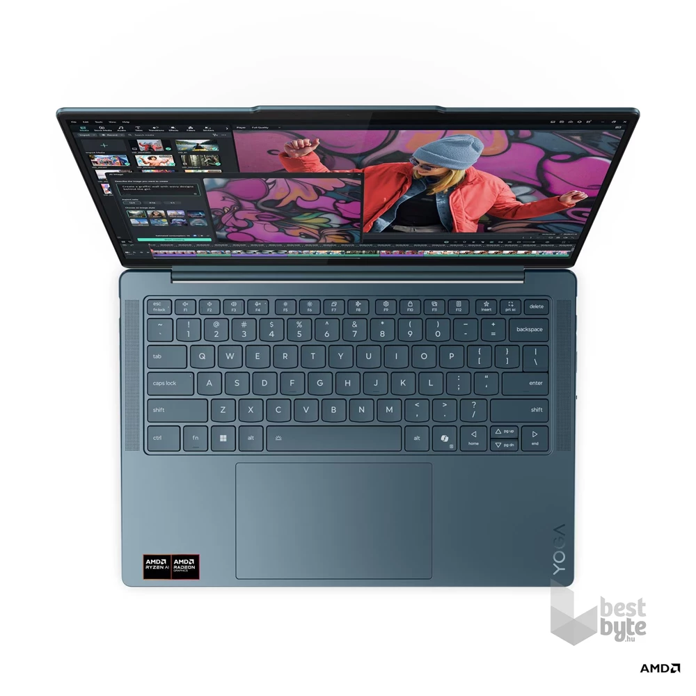 Lenovo Yoga Slim 7 14AKP10 laptop (14"WUXGA OLED/AMD Ryzen AI 7 350/Int. VGA/16GB RAM/1TB/Win11) - kék