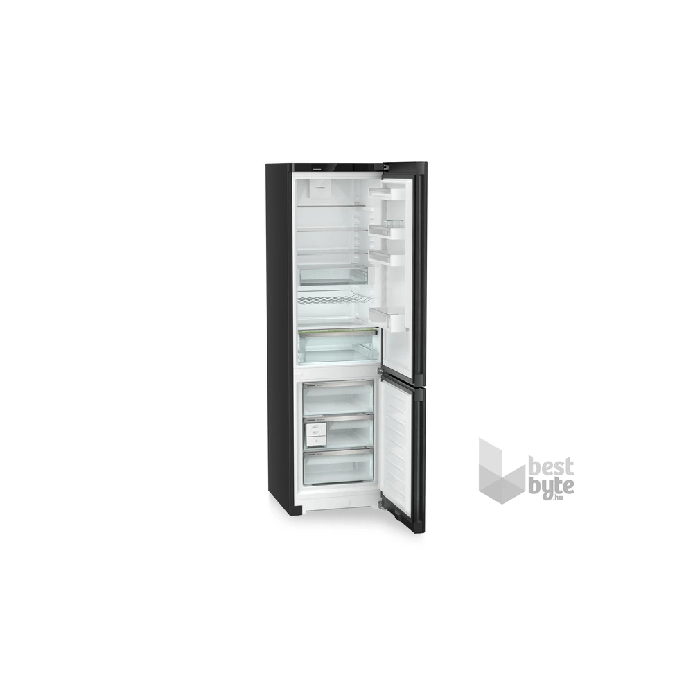 Liebherr CNbdc 573i fekete, alulfagyasztós, Hűtő:268L, Fagyasztó:103L, hűtőszekrény