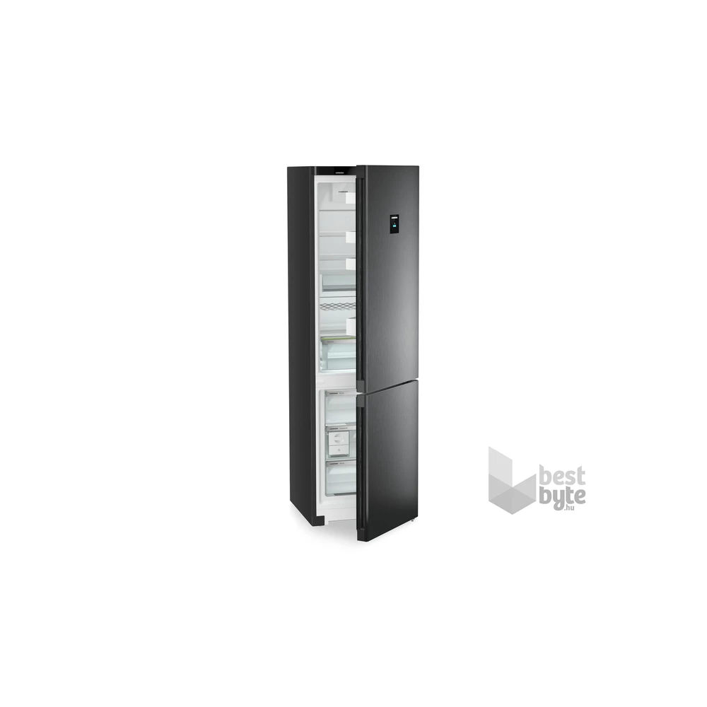 Liebherr CNbdc 573i fekete, alulfagyasztós, Hűtő:268L, Fagyasztó:103L, hűtőszekrény