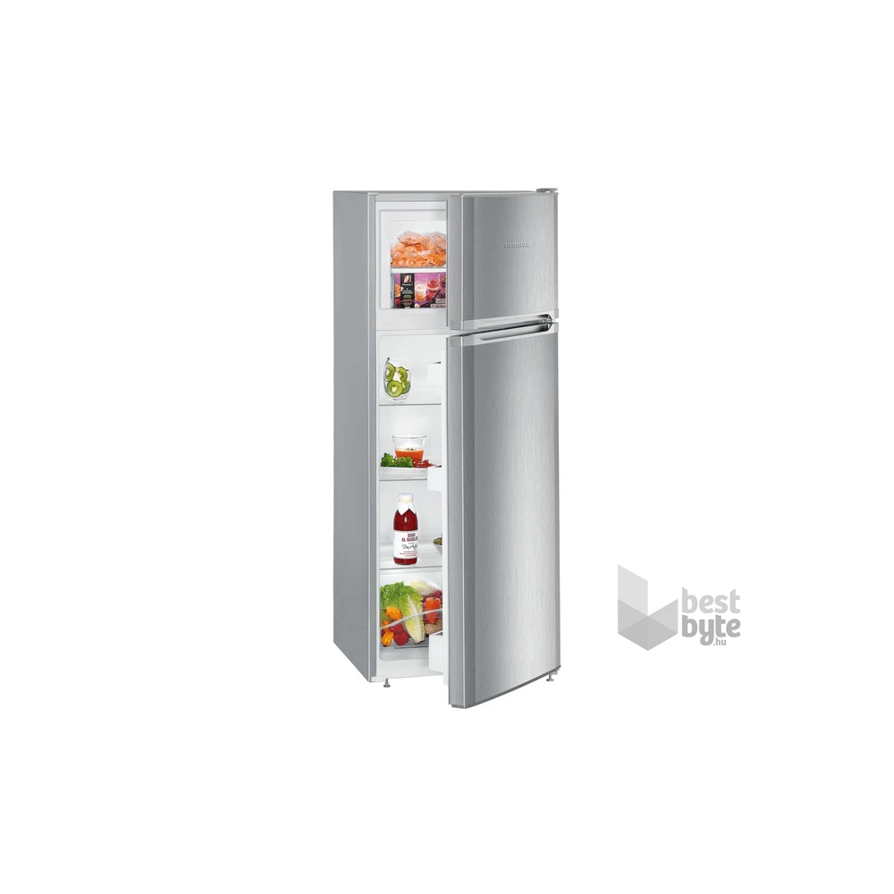 Liebherr CTPele231-26 inox, felülfagyasztós, Hűtő:190L, Fagyasztó:44L, Smartfrost hűtőszekrény