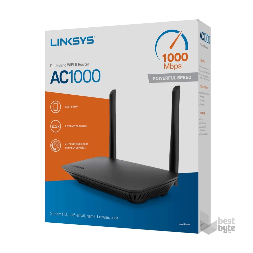Linksys E5350 Dual Band AC1000 Vezeték nélküli Router