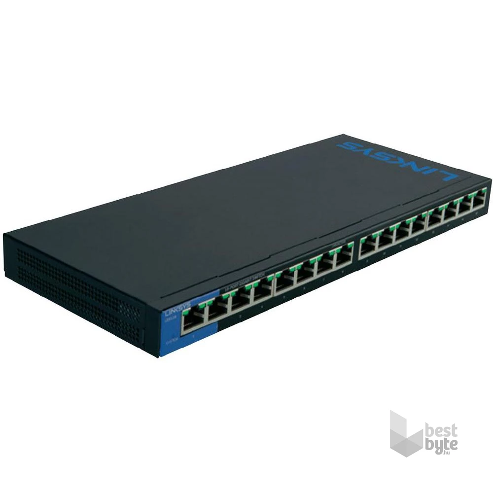 Linksys SMB LGS116P 16port POE+ 10/100/1000Mbps LAN nem menedzselhető asztali Switch