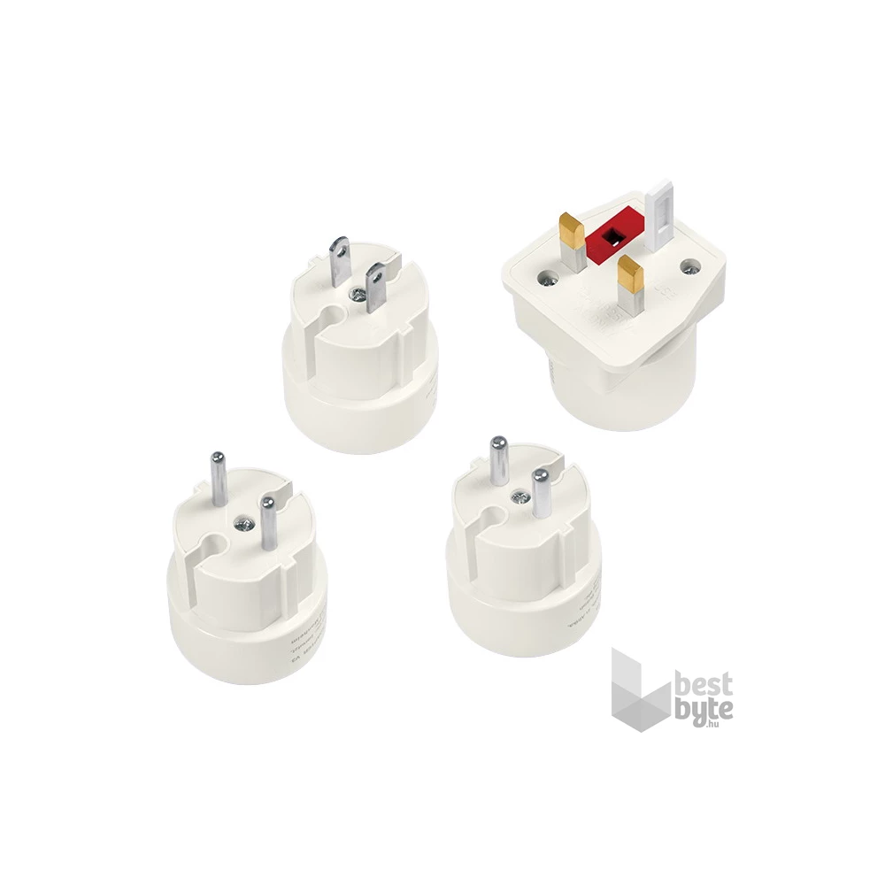 Logilink PA0186 Aljzatadapter utazókészlet, 4 különböző adapter