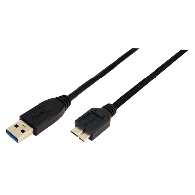 LogiLink CU0037 USB 3.0 A->B x2 apa Micro 0.6 m csatlakozó kábel
