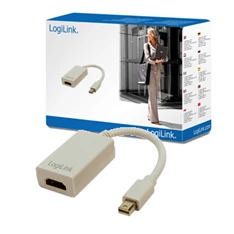 LogiLink CV0036A fehér mini DisplayPort apa > HDMI anya