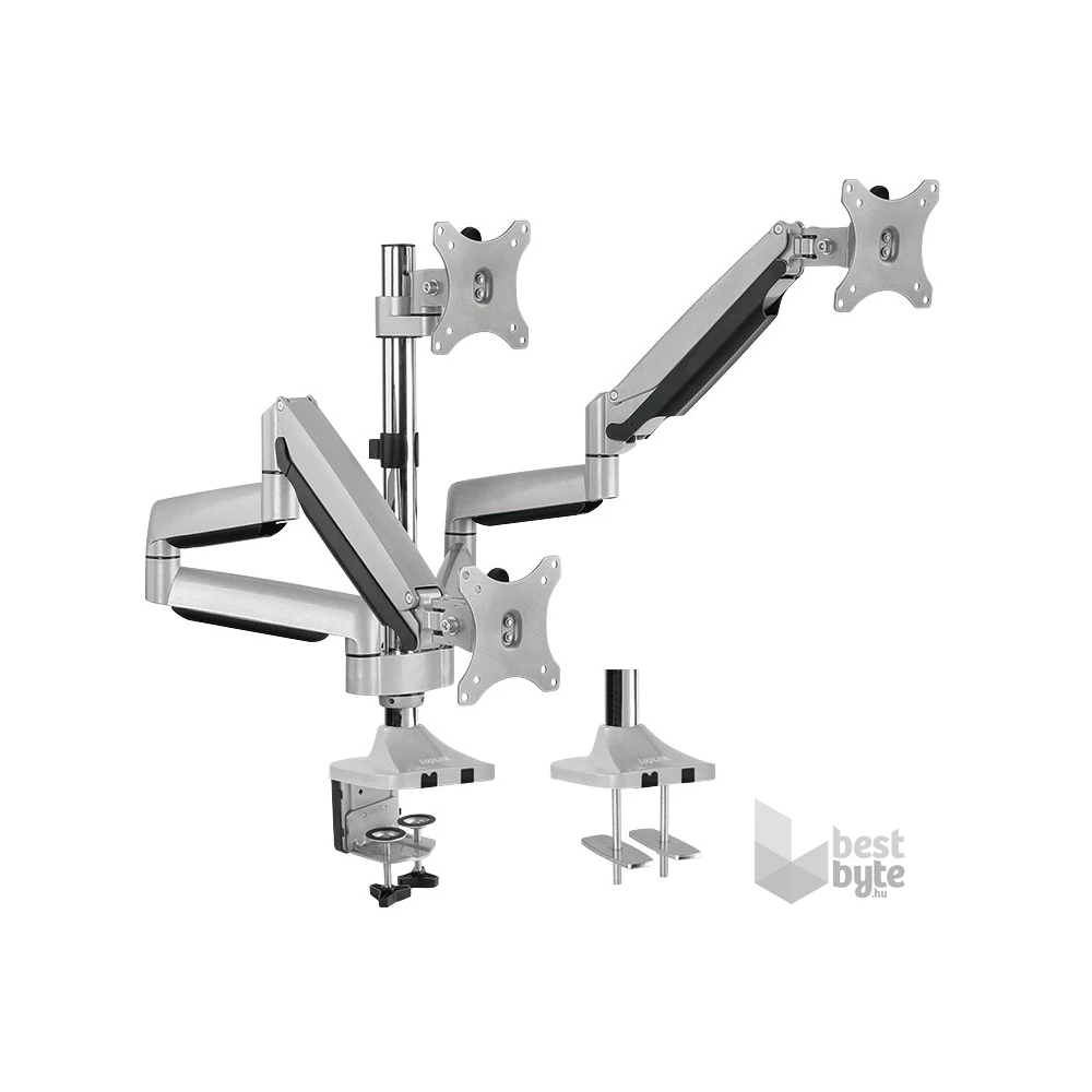 Logilink BP0052 Háromszoros monitortartó, 13-32" alumínium, 2x gázrugó