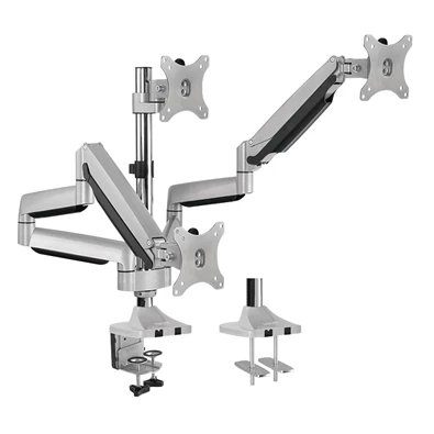 Logilink BP0052 Háromszoros monitortartó, 13-32" alumínium, 2x gázrugó