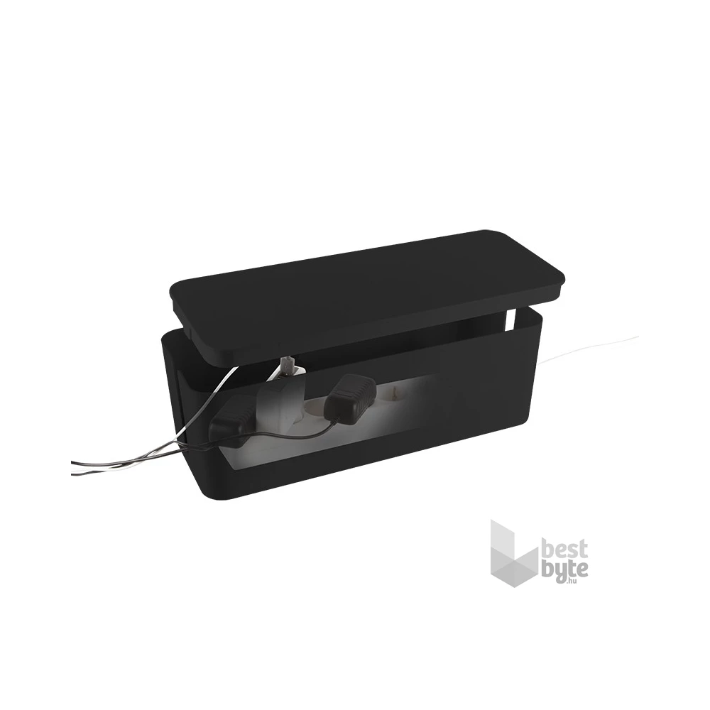 Logilink KAB0062 Kábeldoboz, 407x157x133,5 mm, fekete
