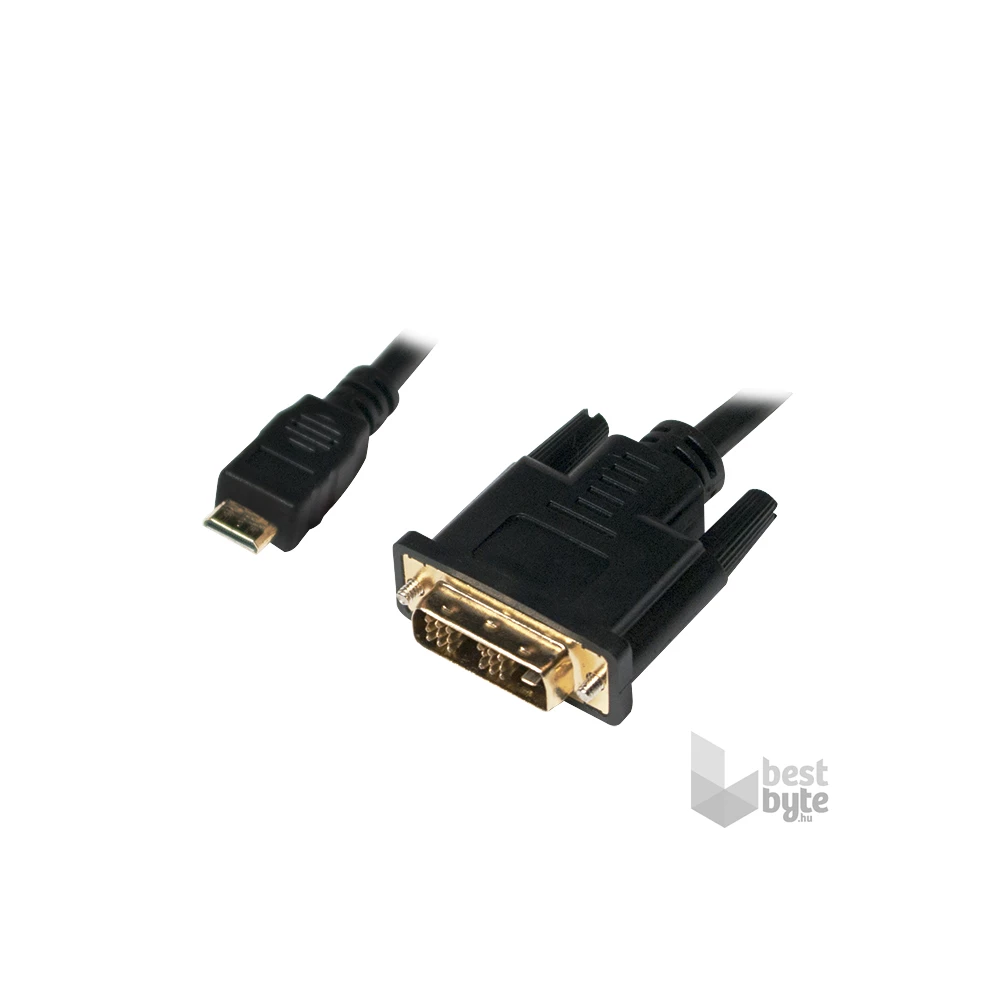 Logilink CHM004 Mini-HDMI apa DVI-D kábel apa, 2.0 m