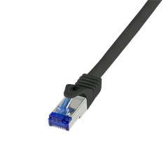 Logilink C6A013S Patch kábel Ultraflex, Cat.6A, S/FTP, fekete, 0,25 m
