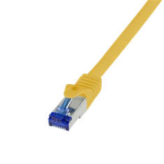 Logilink C6A017S Patch kábel Ultraflex, Cat.6A, S/FTP, sárga, 0,25 m