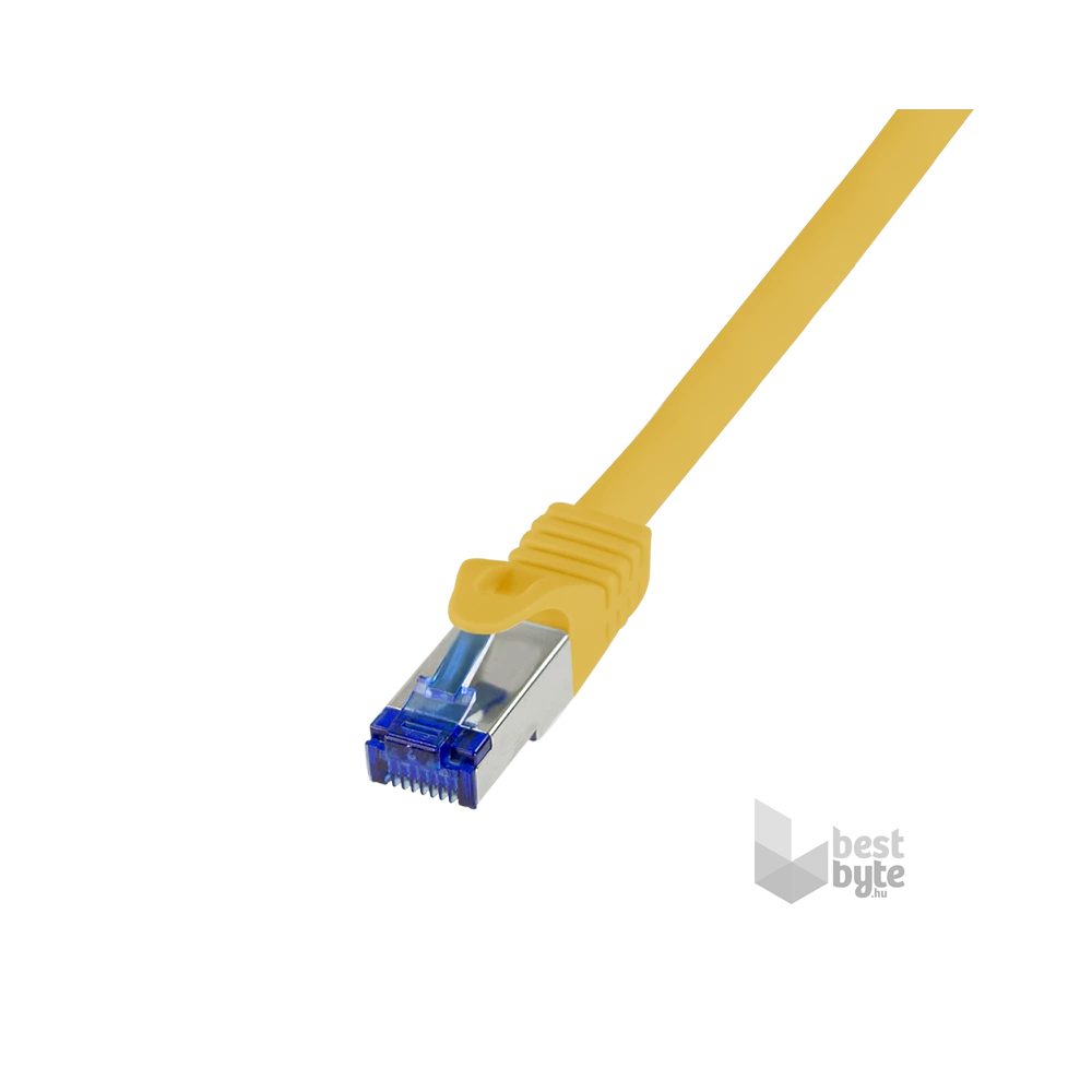 Logilink C6A017S Patch kábel Ultraflex, Cat.6A, S/FTP, sárga, 0,25 m