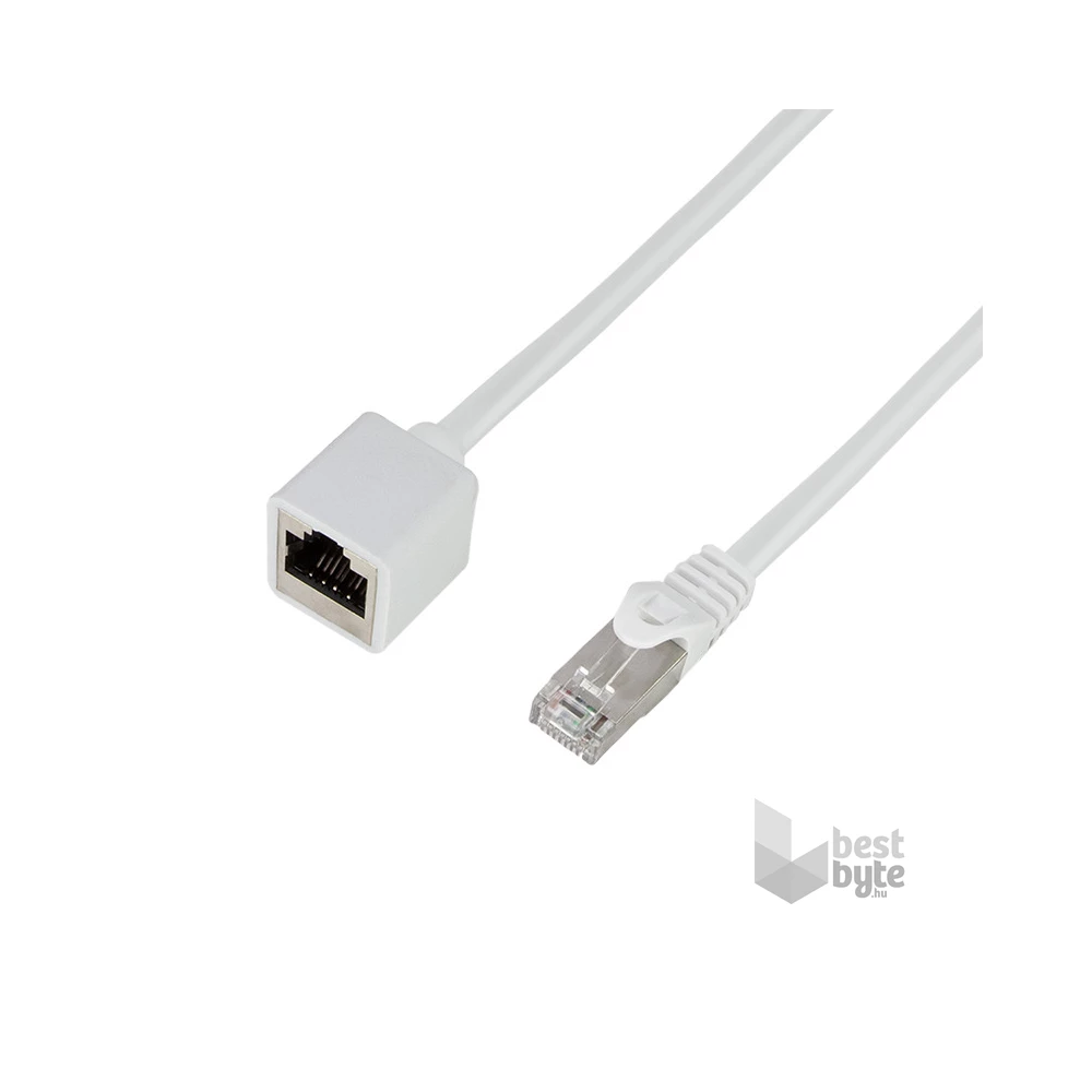 Logilink CQX051S Patch kábelhosszabbító prémium, Cat.6A, S/FTP, fehér, 2 m