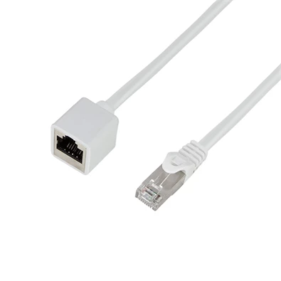 Logilink CQX051S Patch kábelhosszabbító prémium, Cat.6A, S/FTP, fehér, 2 m