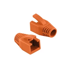 Logilink MP0035O RJ45 feszültségmentesítő védőburkolat, 8 mm, narancssárga, 50 db