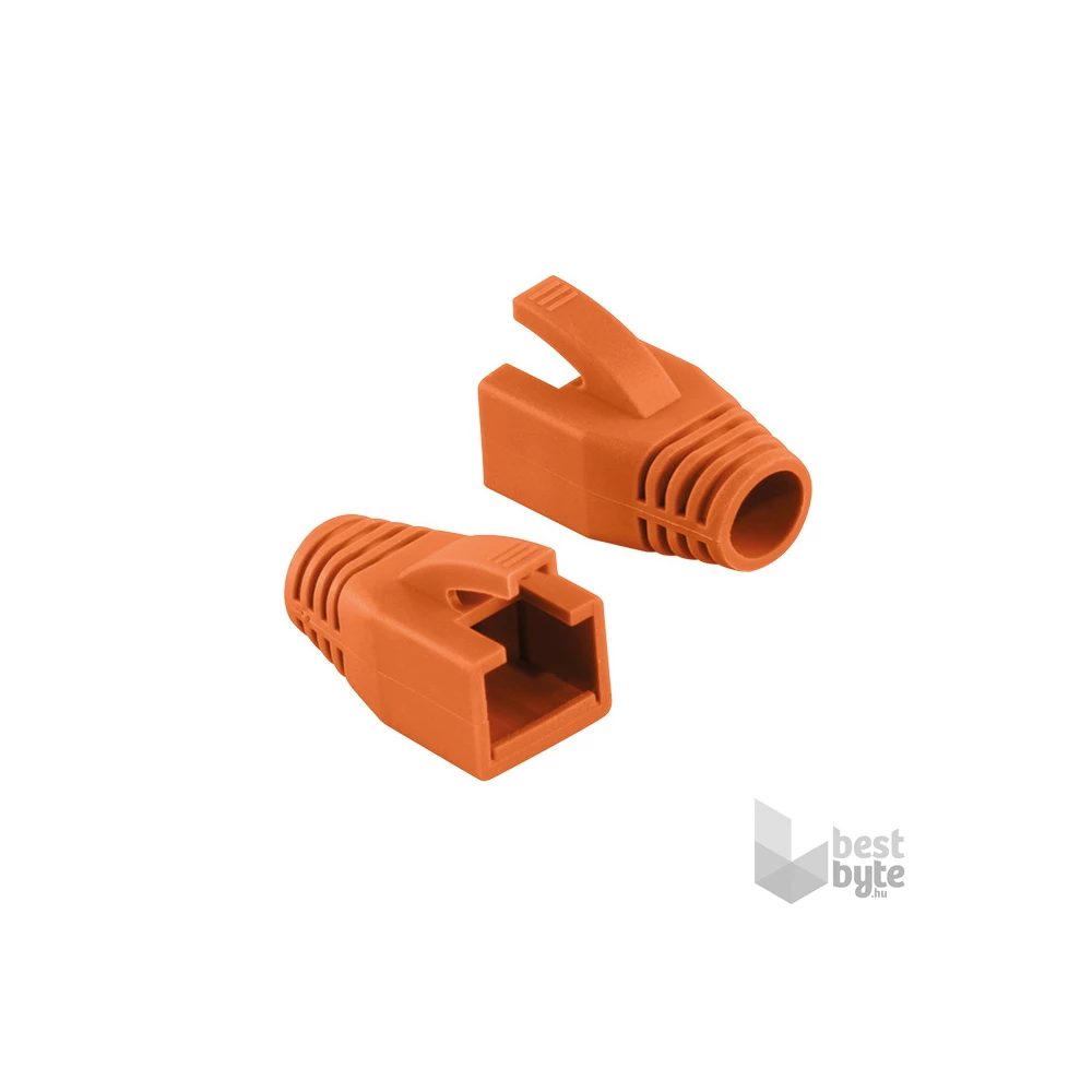 Logilink MP0035O RJ45 feszültségmentesítő védőburkolat, 8 mm, narancssárga, 50 db