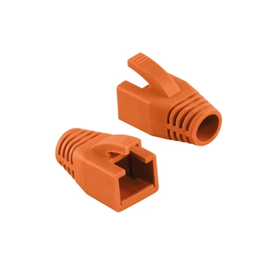 Logilink MP0035O RJ45 feszültségmentesítő védőburkolat, 8 mm, narancssárga, 50 db