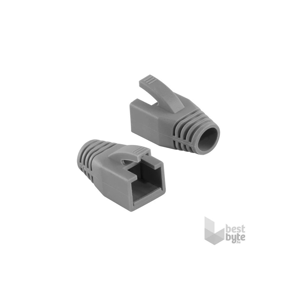 Logilink MP0035 RJ45 feszültségmentesítő védőburkolat, 8 mm, szürke, 50 db
