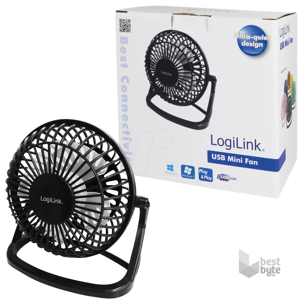 LogiLink UA0192 fekete, 9 cm, sebességfokozat száma:1, asztali ventilátor