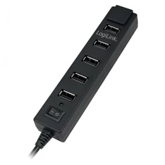 LogiLink UA0124 USB 2.0 7 portos hub ki/be kapcsolóval