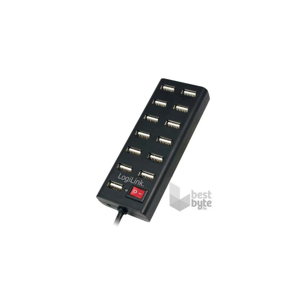 LogiLink UA0126 USB 2.0 13 portos hub ki/be kapcsolóval