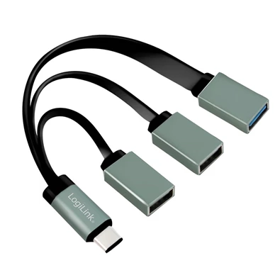 Logilink UA0315 USB-C hub, 2x USB 2.0 AF + 1x USB 3.0 AF