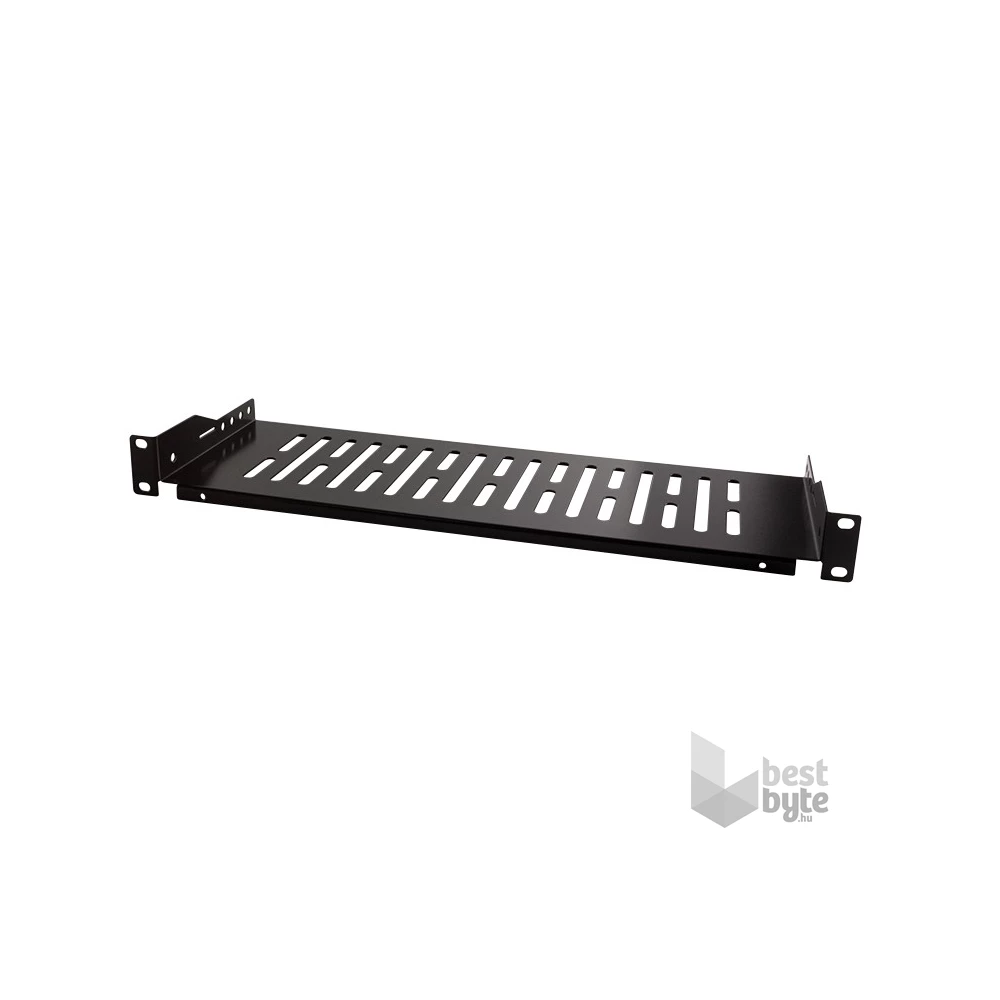 Logilink SF1C25B 19" konzolos polc, elülső csavaros rögzítés, fekete