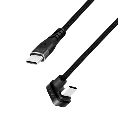 Logilink CU0190 USB 2.0 Type-C kábel, C/M 180 fok - USB-C/M, alu, fekete, 1 m