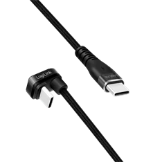 Logilink CU0190 USB 2.0 Type-C kábel, C/M 180 fok - USB-C/M, alu, fekete, 1 m