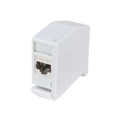 Logilink MP0056 DIN-sínes adapter Cat.6A soros csatlakozóval, árnyékolt, 2x RJ45 aljzat