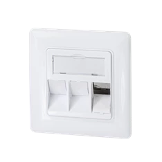 Logilink NK4055 Keystone előlap 3 modulhoz, német típusú, fehér