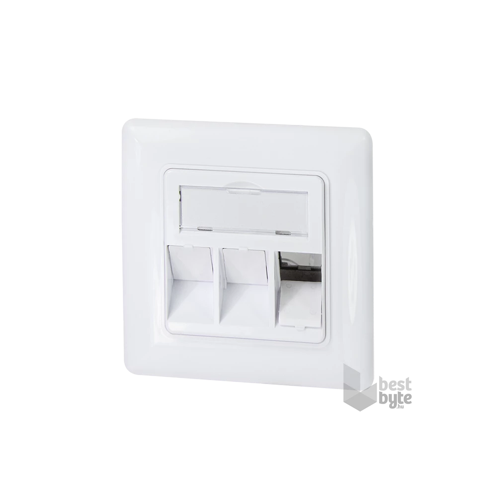 Logilink NK4055 Keystone előlap 3 modulhoz, német típusú, fehér