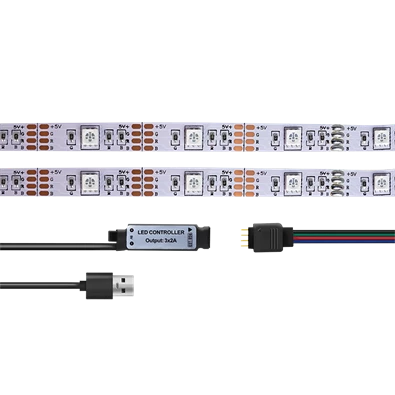 Logilink LED007 RGB LED szalagvilágítás, USB tápellátással, távirányítóval, 6W, 3m
